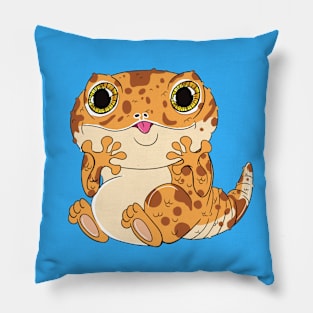 Adorable Kawaii Gecko Cutie! Cookie Bubbly Delight Pillow