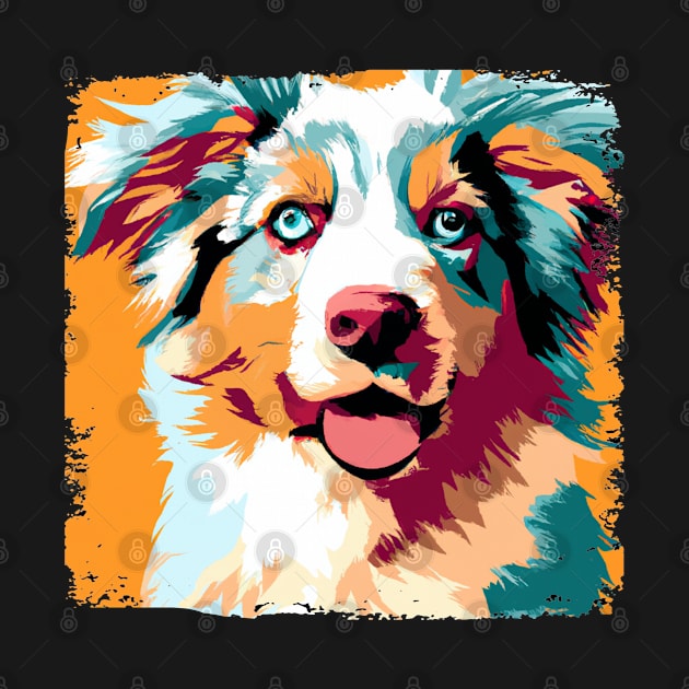 Miniature American Shepherd Pop Art - Dog Lover Gifts by PawPopArt