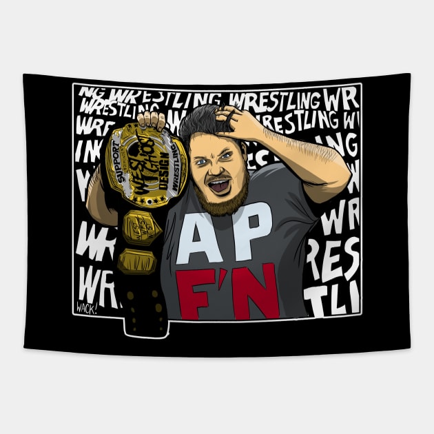 Going Crazy wrestling wrestling wrestling Tapestry by WestGhostDesign707