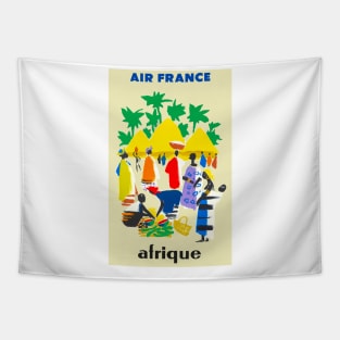 Vintage Travel - Air France Africa Tapestry