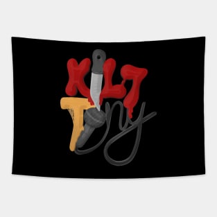 Kill Tony Ill Illustration With Custom Letters & Mic Tapestry