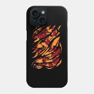 Fiery abstract, flames geometric shapes Phone Case