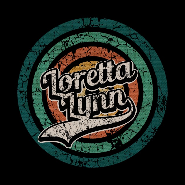 Loretta Lynn // Retro Circle Crack Vintage by People Mask