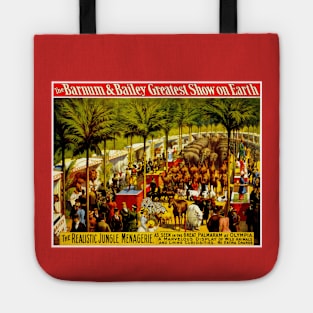 Barnum and Bailey Vintage 1897 Circus Jungle Menagerie Advertising Print Tote