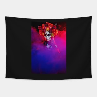 Scary halloween vampire witch Tapestry