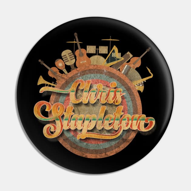 Tour Music Designs Vintage Retro - Chris Stapleton Pin by kumurkumur