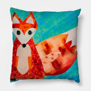 Fox and Man Surreal Art Pillow