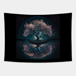 Tree of Life - Reflecting Cherry Blossom Tapestry