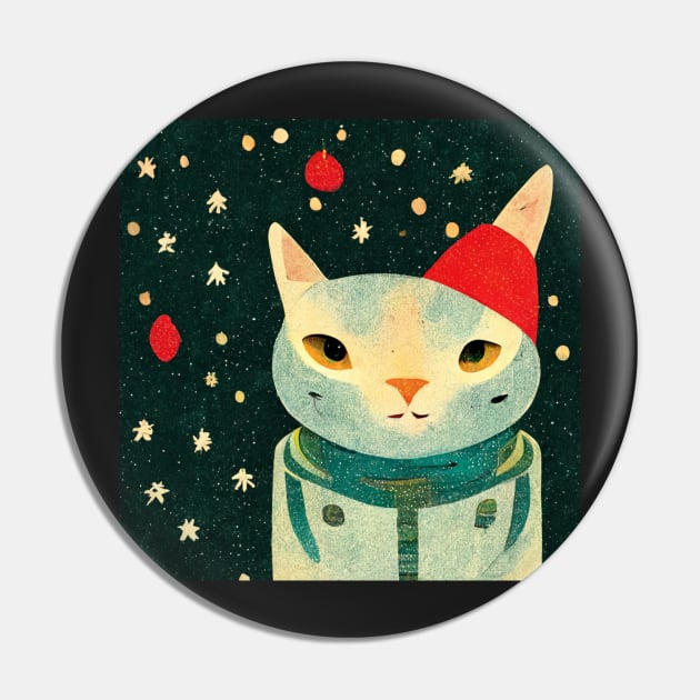 Cat enjoying christmas Pin by FunartsbyM