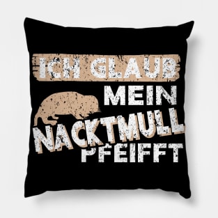 Nacktmull Liebhaber Nager Tier Retro Vintage Pillow