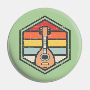 Retro Badge Mandolin Light Pin