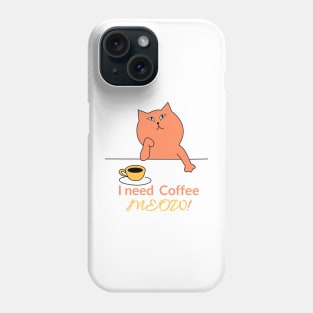 Cats Drinking Coffee - A Funny Art That Will Make You Smile Phone Case