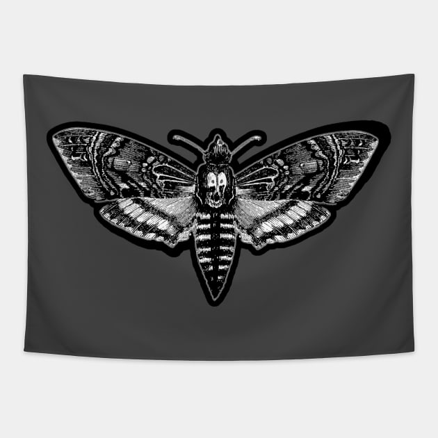 Deaths Head Moth Tapestry by Bits