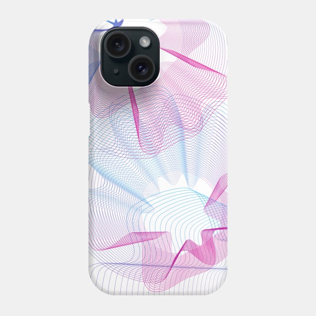 Geometric linear art minimal pink Phone Case by carolsalazar