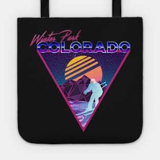 Retro Vaporwave Ski Mountain | Winter Park Colorado | Shirts, Stickers, and More! Tote