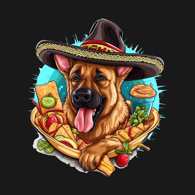 Mexican German Shepherd Fiesta Cinco de Mayo by teestore_24