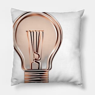 Light Bulb Rose Gold Shadow Silhouette Anime Style Collection No. 425 Pillow