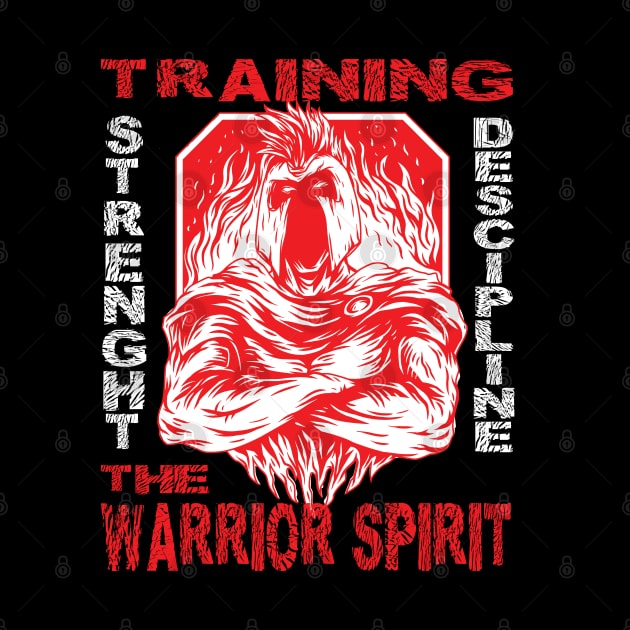 Workout Gym Fitness Physical Training The Warrior Spirit Weightlifting Bodybuilding Gift by Envision Styles