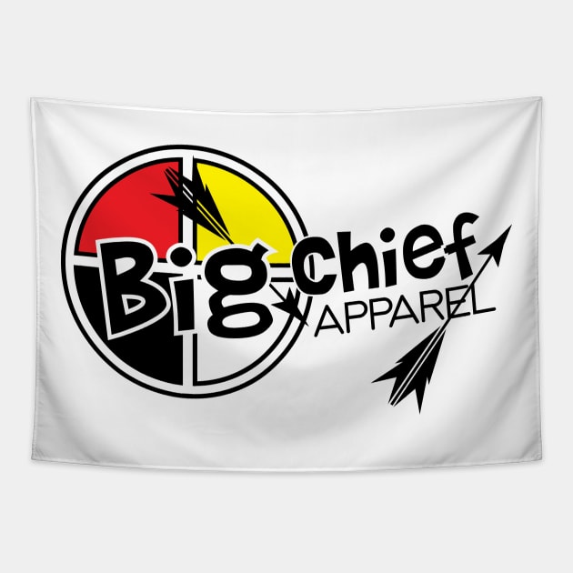 Big Chief Medicine Wheel Sacred Hoop Logo Tee Tapestry by BigChief