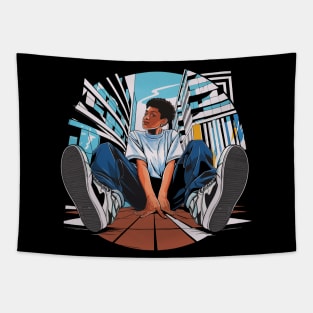 Urban Kid Perspective Tapestry