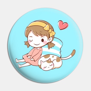 Kawaii Kitty Love Pin