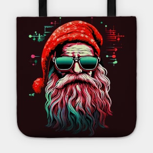 Trendy Santa Claus with sun glasses Tote