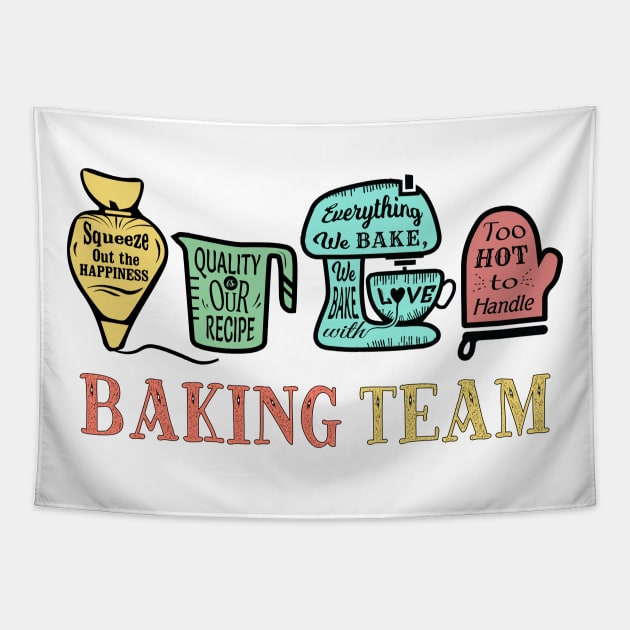 Christmas Baking Team Shirt, Baking Lover, Cookie Mama, Thanksgiving Cooking Tapestry by SilverLake
