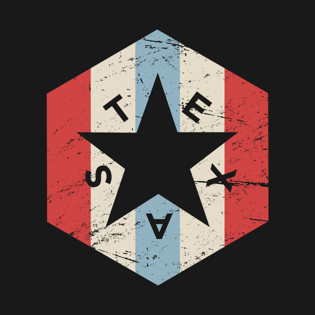 Retro 70s TEXAS Star Icon by MeatMan