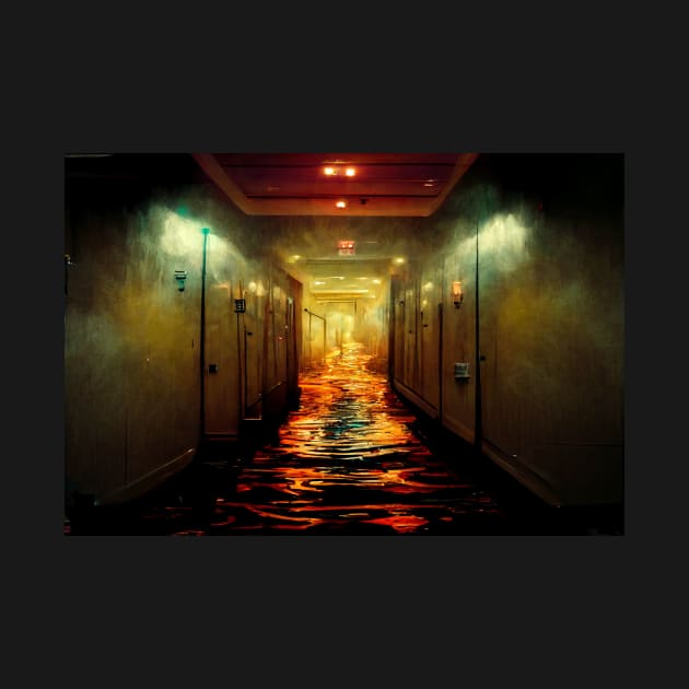 Scary Hotel Hallway Flooded With Water /  Art Styles Different by Unwind-Art-Work