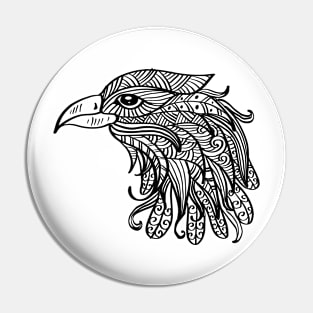 Zentangle Eagle Pin