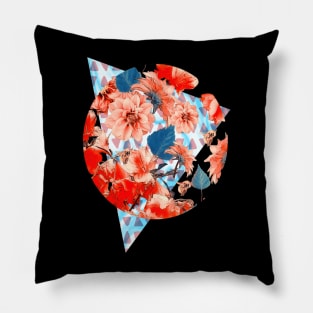 Geometric Flowers and Bees Pillow