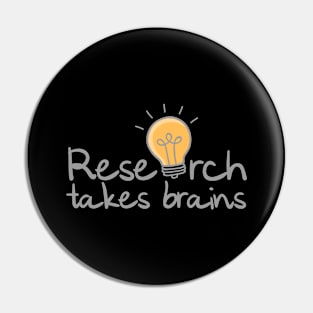 'Research Takes Brains' Autism Awareness Shirt Pin