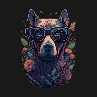 Cute Dog Graphic Illustration Design T-Shirt