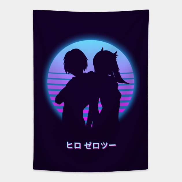 Draling In The Franxx - Retro 80s Tapestry by The Artz