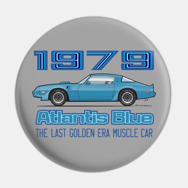 Factory Colors-Atlantis Blue w. Blue Graphics Pin by ArtOnWheels