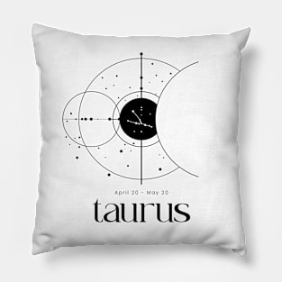 Minimalist Taurus Zodiac Sign Astrology Pillow