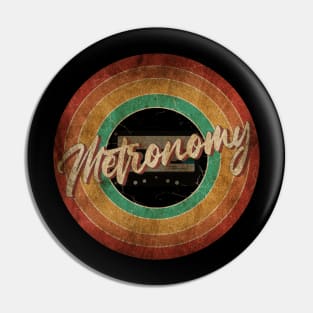 Metronomy Vintage Circle Art Pin