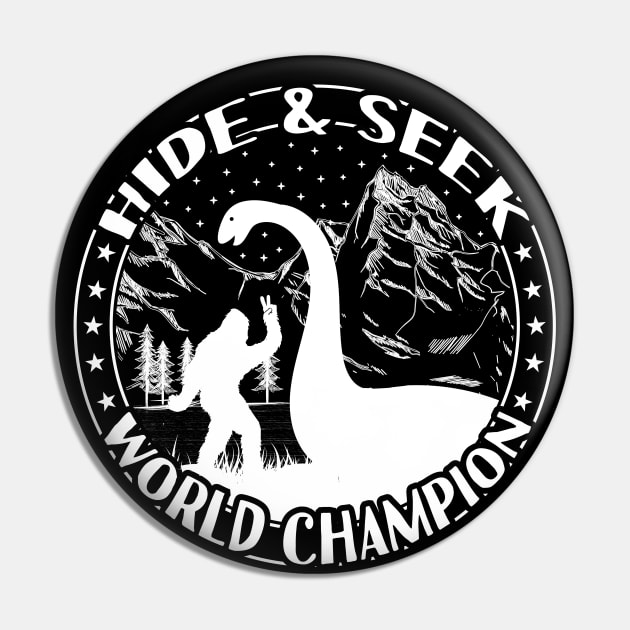 Bigfoot Loch Ness Monster Hide And Seek Pin by Tesszero