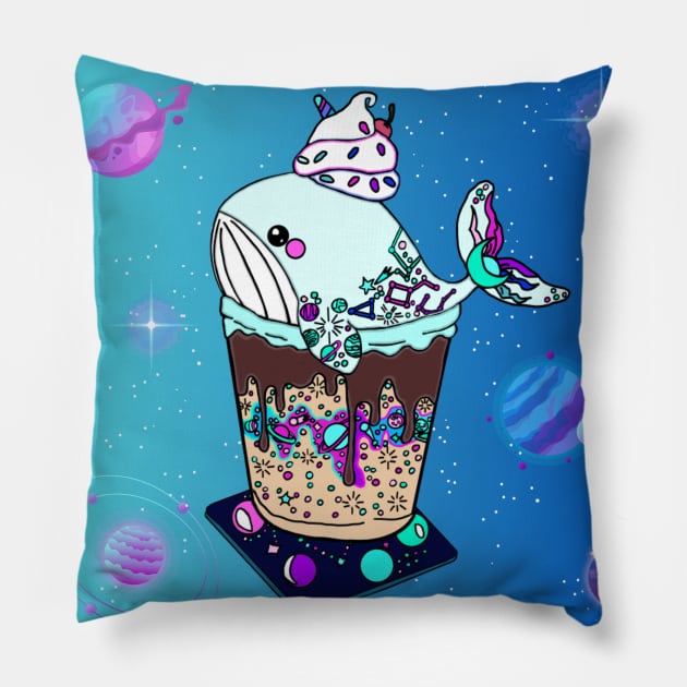 Galaxy Frappe Whale Pillow by Octopus Cafe