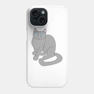 Gray cat Phone Case