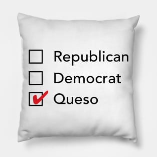 Republican Democrat Queso Pillow