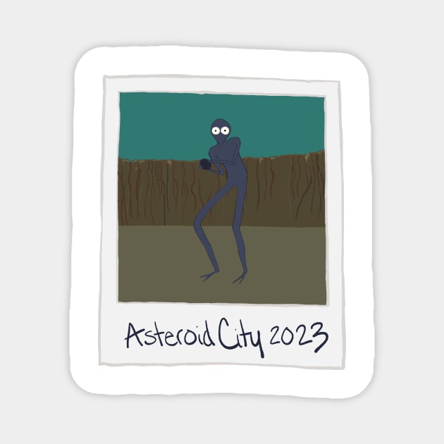 Asteroid city alien photo Magnet by Sci-Emily