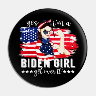 yes i'm a Joe Biden girl 2020 joe biden for president biden T-Shirt Pin