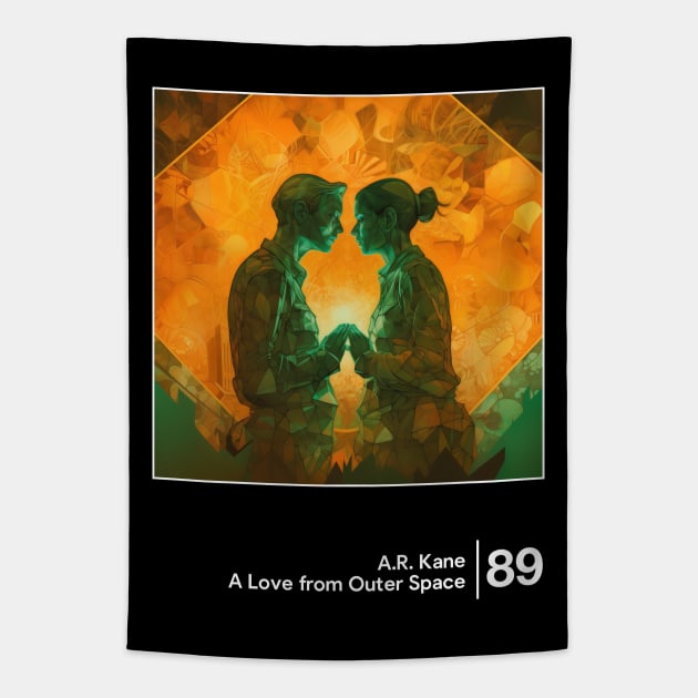 A Love From Outer Space - Minimalist Illustration Artwork Design Tapestry by saudade