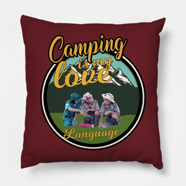 camp fire Pillow by love shop store