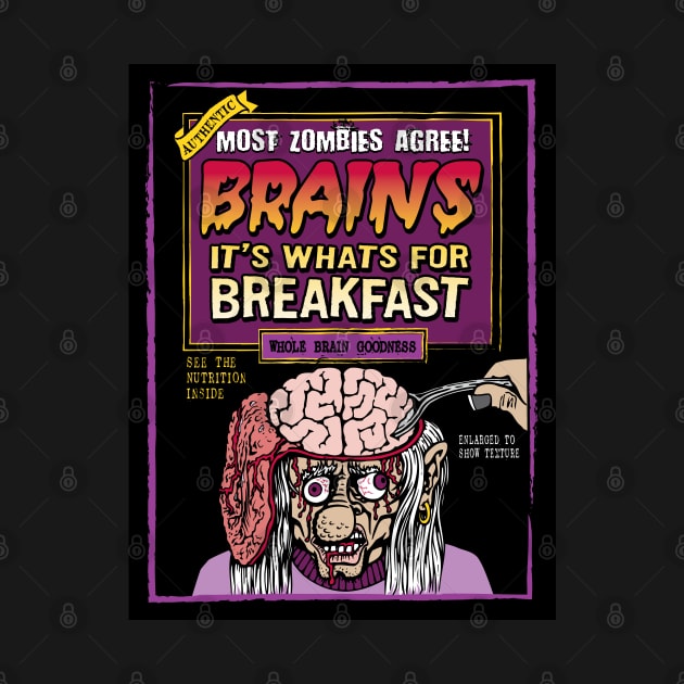 Brains for Breakfast / Raisin Bran by sandersart