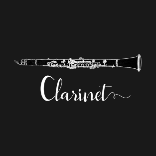 Clarinet Instrument Love Music Vintage Design Musician T-Shirt