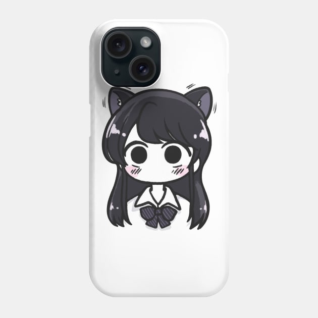 komi can't communicate komi cat komi san manga blush Phone Case by mushopea