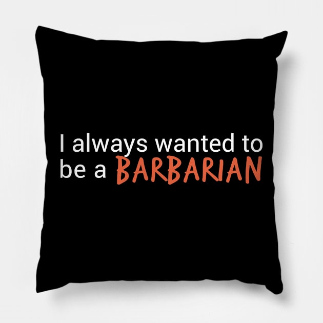 Character class: Barbarian Pillow by Fairytale Tees