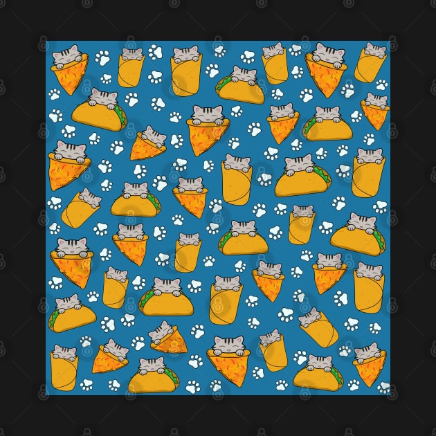 Cats and foods pattern by Purrfect